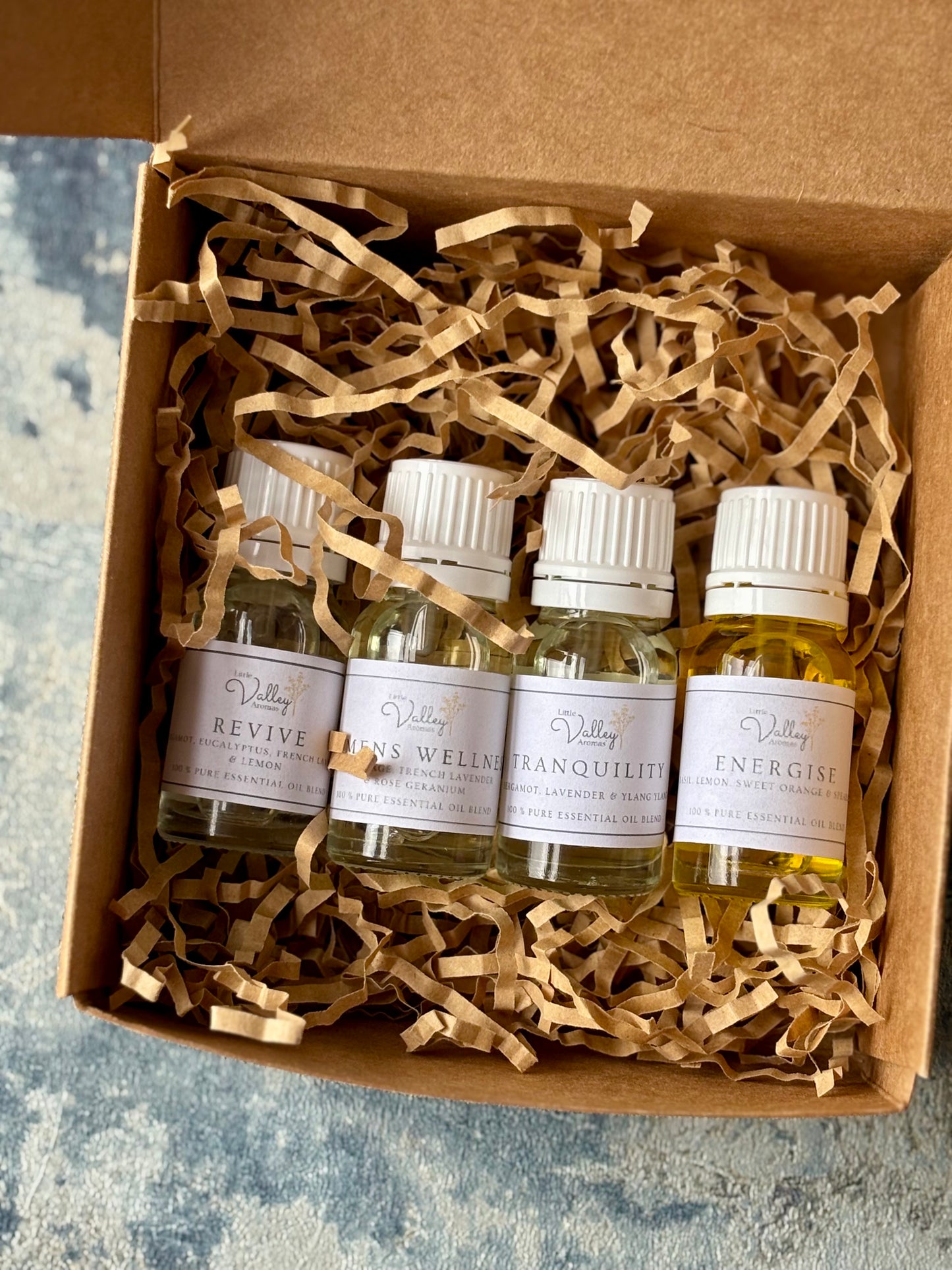 Essential oil blend gift box